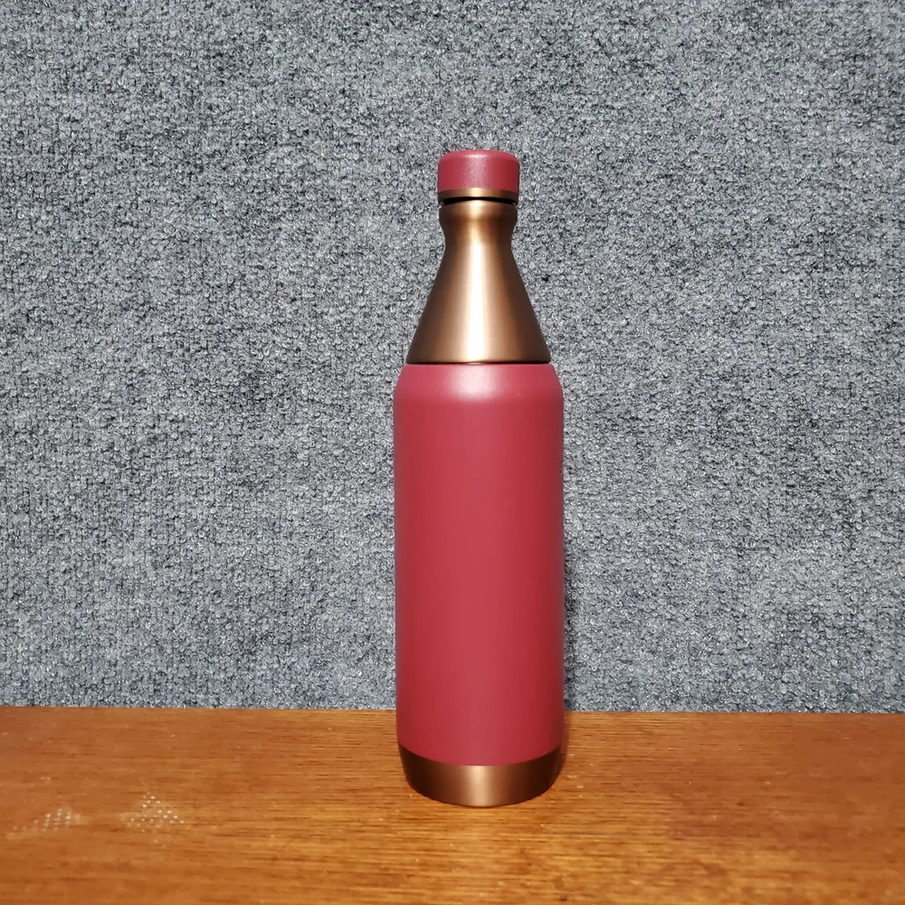 Stanley 20 oz All Day Slim Bottle Stainless Steel Cranberry Rose Gold w/Lid Gym - Picture 7 of 11